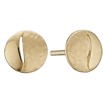 Christina Collect Gold plated sterling silver Mix it Beautiful stud earrings, also available in silver and 2 coloured, model 671-G90